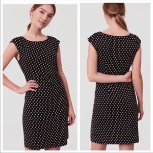 Ann Taylor LOFT Navy Polka Dot Print Dress Size SP
